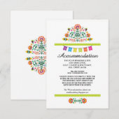 Fiesta Mexican Limoen Accommodding Wedding Cards Informatiekaartje (Voorkant / Achterkant)