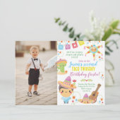 Fiesta Mexican Pinata Birthday-uitnodiging Kaart (Staand voorkant)