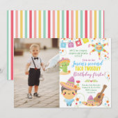 Fiesta Mexican Pinata Birthday-uitnodiging Kaart (Voorkant / Achterkant)