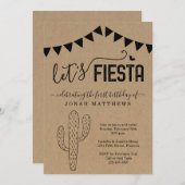 Fiesta Mexican Theme Birthday Party Kaart (Voorkant / Achterkant)