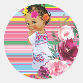 Fiesta Mexicana Baby shower Baby meisje Stickers