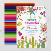 Fiesta Mexicana Navideña Posada Kerstcactus Kaart (Voorkant / Achterkant)