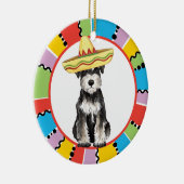 Fiesta Miniature Schnauzer Keramisch Ornament (Rechts)