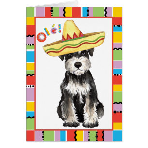 Fiesta Miniature Schnauzer Wenskaart