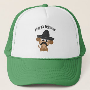 Fiesta Monkey met een Mustach en een Mexicaanse So Trucker Pet