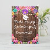 Fiesta Nacho Gemiddeld Afstudeerfeest Kaart (Staand voorkant)