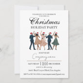 Fiesta Navidad Corporativa Elegante Retro Dance Kaart (Voorkant)