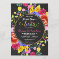 Fiesta nuptiale invitation aquarelles florales