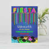 FIESTA PARTY INVITATION - CINCO DE MAY0 - BRIGHT KAART (Staand voorkant)