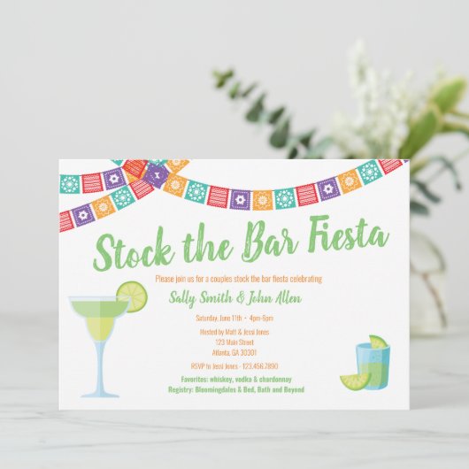 Fiesta Party nodigt uit Aankondiging (Staand voorkant)