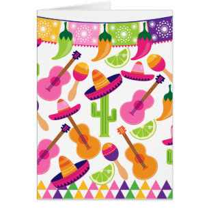 Fiesta Party Sombrero Cactus Lims Peppers Maracas