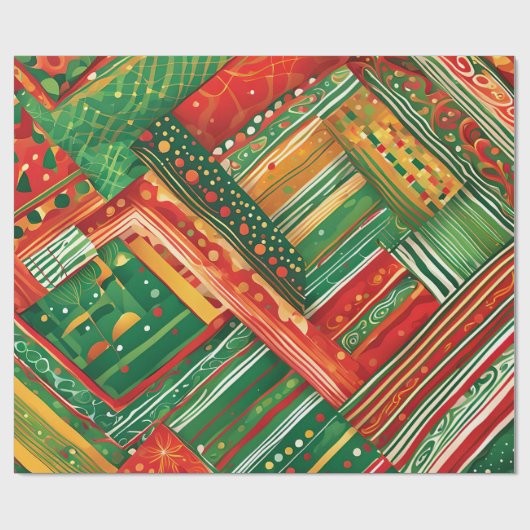 fiesta patchwork wrapping paper cadeaupapier (Vlak)