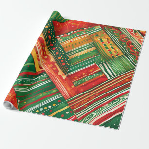 fiesta patchwork wrapping paper cadeaupapier