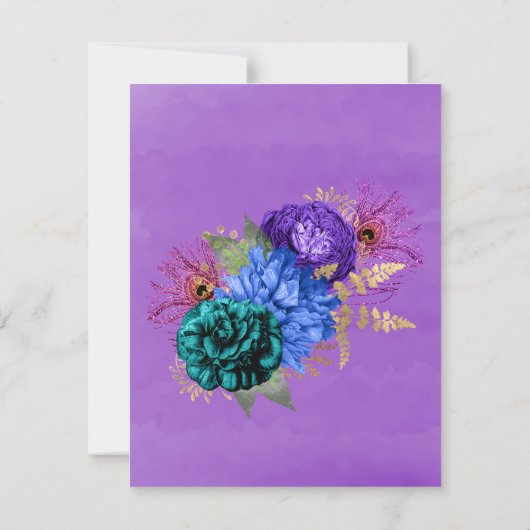 Fiesta Peacock Peony Brunch & Bubbly Invitations (Dos)