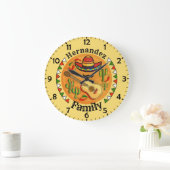 Fiesta - persoonsgebonden naam Fun Cinco de Mayo Grote Klok (Huis)