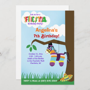 Fiesta Pinata Cinco de Mayo Invitations d'annivers