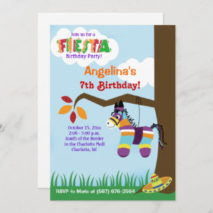 Fiesta Pinata Cinco de Mayo Invitations d'annivers