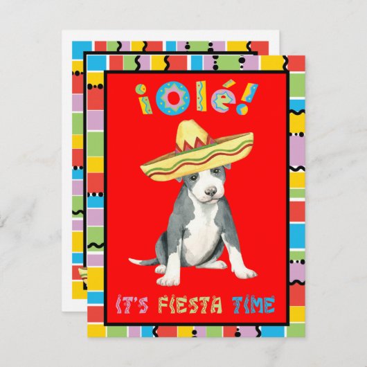 Fiesta Pit Bull Terrier Kaart (Voorkant / Achterkant)