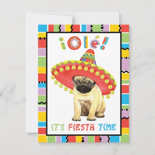 Fiesta Pug Kaart (Voorkant)