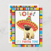 Fiesta Pug Kaart (Voorkant / Achterkant)