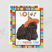 Fiesta Puli-uitnodiging Kaart (Voorkant / Achterkant)