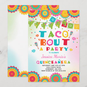Fiesta Quinceanera nodiging Taco Bout A Party Kaart