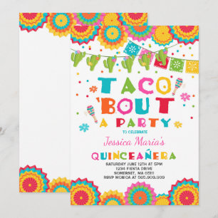 Fiesta Quinceanera nodiging Taco Bout A Party Kaart