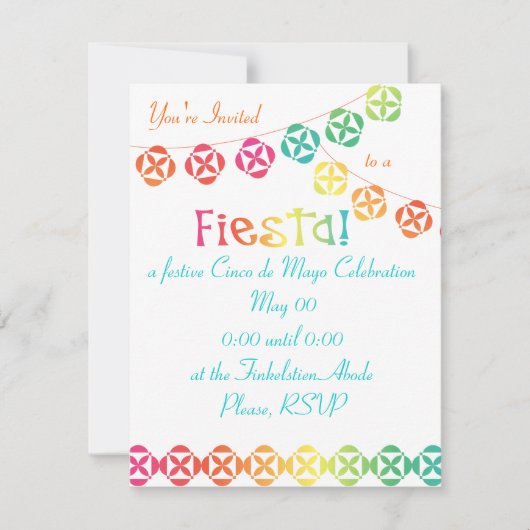 Fiesta Rainbow Kaart (Voorkant)