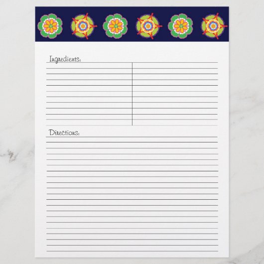 Fiesta Recipe Letterhead (Voorkant)