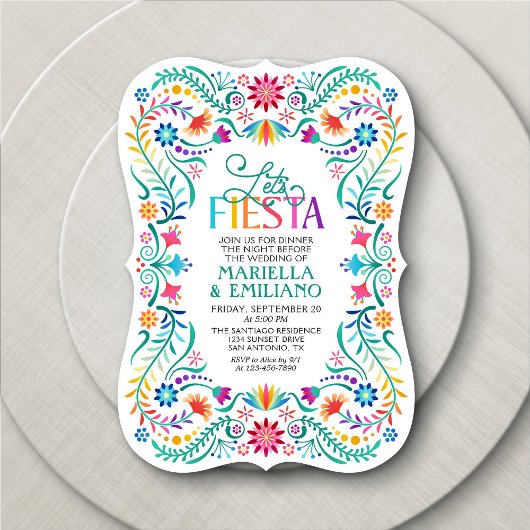 Fiesta repetitie diner kaart