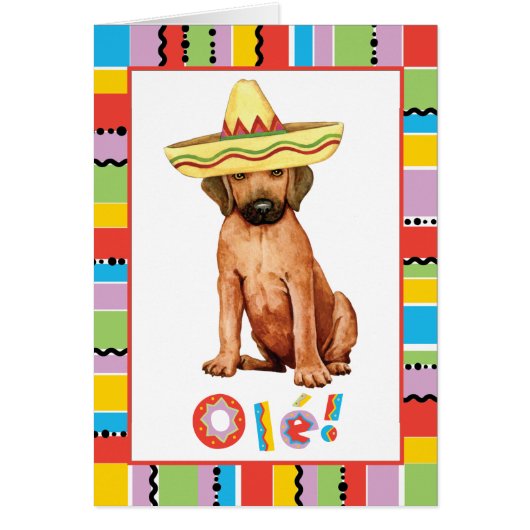Fiesta Rhodesian Ridgeback Card (Voorkant)