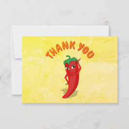 Fiesta Rode Hete Pepper Diva Aangepaste Tekst Bedankkaart