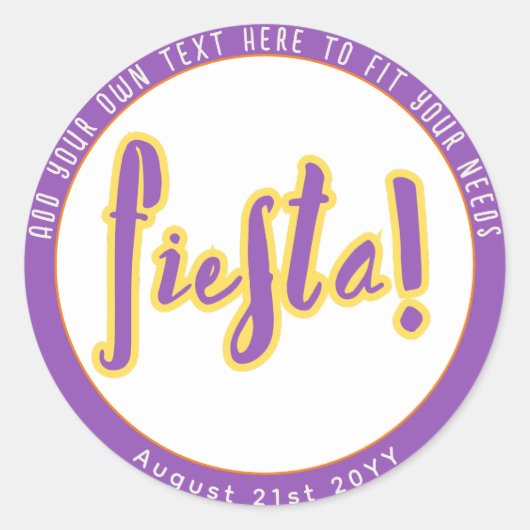 FIESTA  RONDE STICKER (Voorkant)