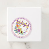 FIESTA Roze Avocado Folkart Bloemen Custom Bedankjes Labels (In situ)