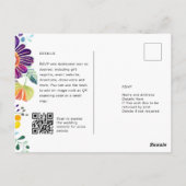 FIESTA RSVP Folkart Bloemen Briefkaart (Achterkant)