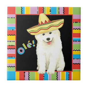 Fiesta Samoyed Ceramic Tile Tegeltje