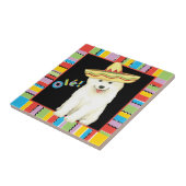 Fiesta Samoyed Ceramic Tile Tegeltje (Zijkant)
