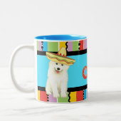 Fiesta Samoyed Mug à café à deux tons (Gauche)
