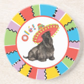 Fiesta Scottish Terrier Zandsteen Onderzetter (Voorkant)