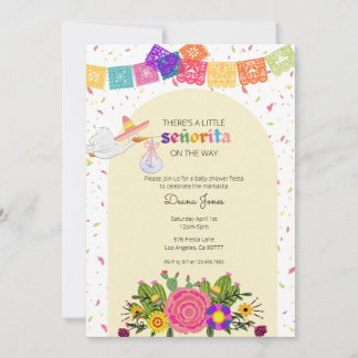 Fiesta Senorita Baby shower Invitation Kaart