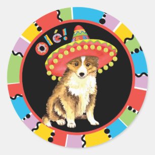 Fiesta Sheltie Ronde Sticker