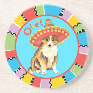 Fiesta Sheltie Zandsteen Onderzetter