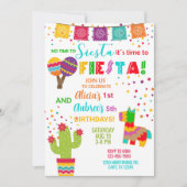 Fiesta siblings meisjes verjaardagsuitnodiging. kaart (Voorkant)