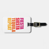 Fiesta, Siesta, Tequila Bachelorette Vacation Bagagelabel (Voorkant horizontaal)