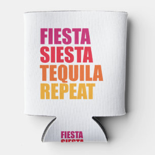 Fiesta, Siesta, Tequila Bachelorette Vacation Blikjeskoeler
