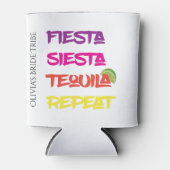 Fiesta Siesta Tequila Repeat Bachelorette Blikjeskoeler (Voorkant)