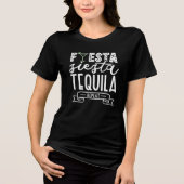 Fiesta Siesta Tequila Repeat Bachelorette Group Tri-Blend Shirt (Voorkant)