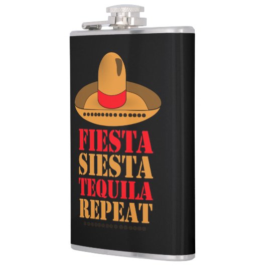Fiesta Siesta Tequila Repeat Heupfles (Links)