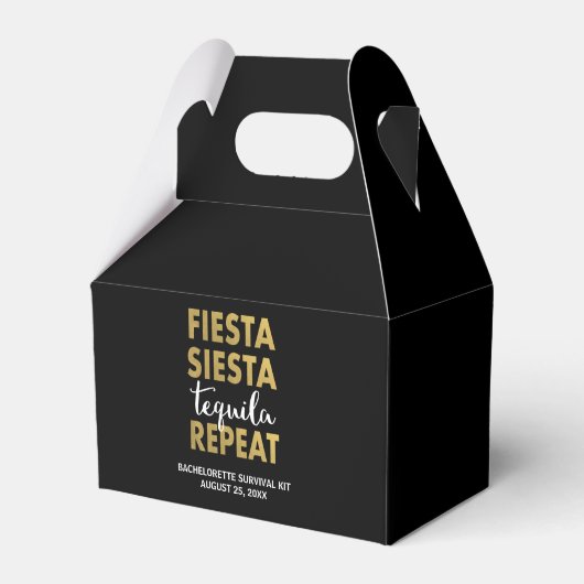 Fiesta Siesta Tequila Repeat Survival Kit Box Bedankdoosjes (Voorkant Zijde)
