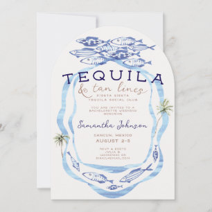 Fiesta Siesta Tequila Tan Lines Club Bachelorette Kaart